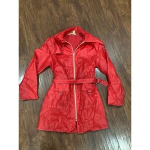 Vntg Galliano Nylon Jacket Light Rain Coat Size 12